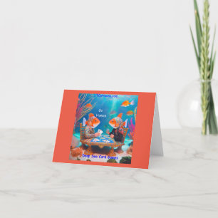 Agradecimiento Rick London Fish Jugando "Go Fish" Tarjeta de Jueg
