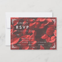 Rosa Romántica | Tarjeta de RSVP Editable Floral E