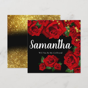 Agradecimiento Rosas rojos turcos serás mi tarjeta de novia