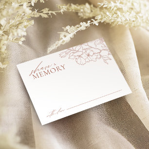 Agradecimiento Rust elegante floral comparte tarjeta de memoria