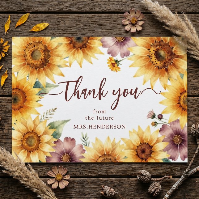 Agradecimiento rústico de girasoles y malva para l (Subido por el creador)