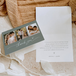 Agradecimiento SAGE Boda fotográfico bohemio - Tarjeta de agradec