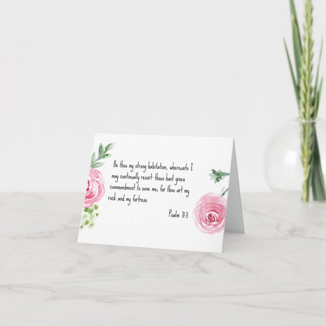 Agradecimiento Salir Bien Pronto Tarjeta De Saludo Religiosa KJV (Anverso)