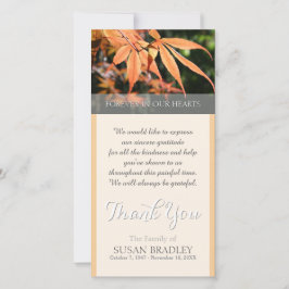 Agradecimiento Saltos en la compasión de otoño Gracias tarjeta de