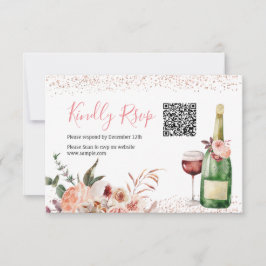 Agradecimiento Saludos para amar la tarjeta QR Rsvp de ducha de n