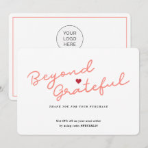 Script simple con corazón - Tarjeta de agradecimie