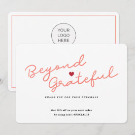 Agradecimiento Script simple con corazón - Tarjeta de agradecimie