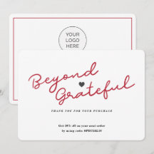 Script simple con corazón - Tarjeta de agradecimie