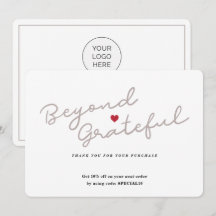 Script simple con corazón - Tarjeta de agradecimie