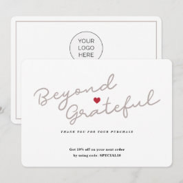 Agradecimiento Script simple con corazón - Tarjeta de agradecimie