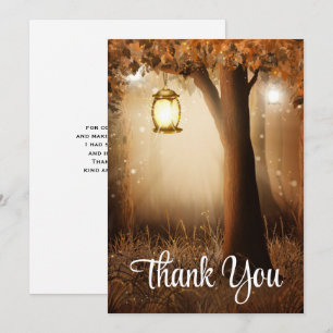 Agradecimiento Selva mágica con luces de hadas Tarjeta de agradec