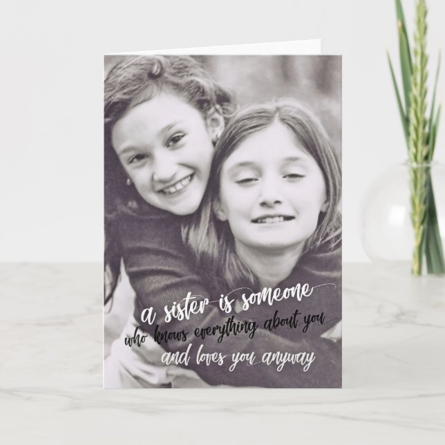 Agradecimiento SER HERMANAS Tarjeta de felicitación (Anverso)