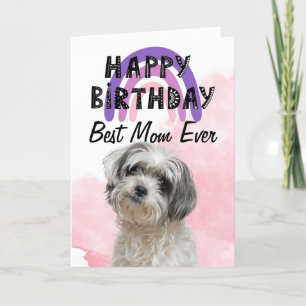 Agradecimiento Shih Tzu Mejor Madre Que Nunca Tarjeta De Cumpleañ