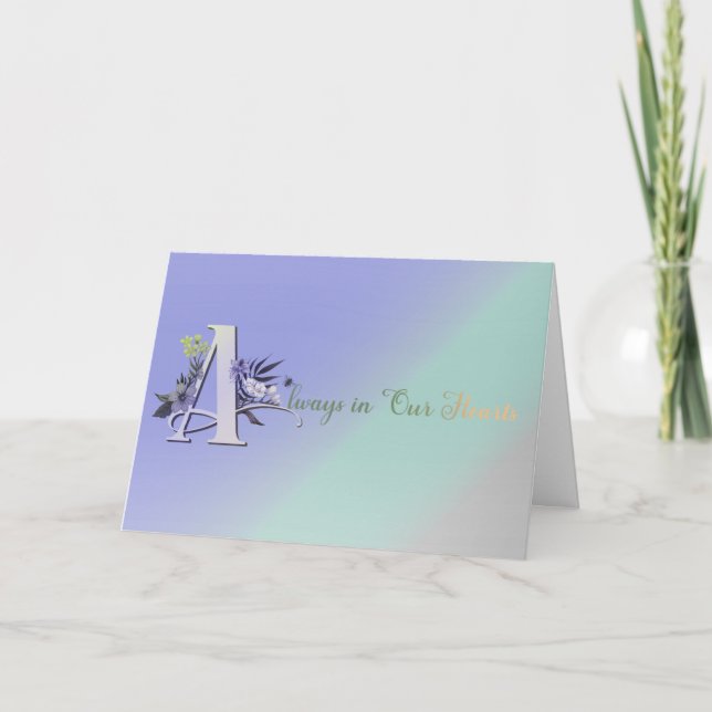 Agradecimiento Siempre en nuestra tarjeta de recuerdo de corazón (Anverso)