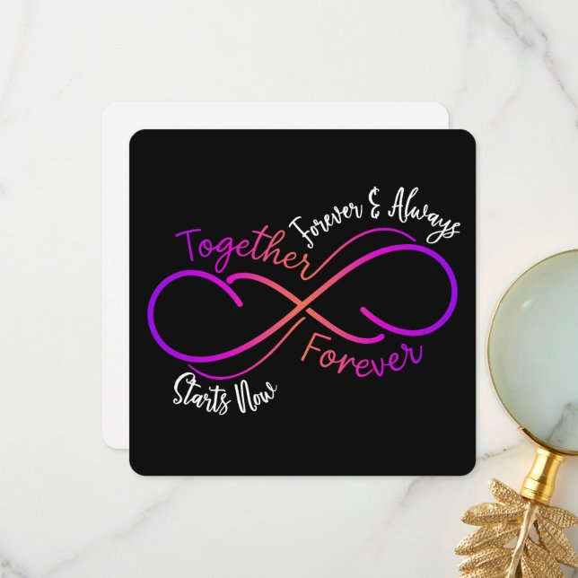 Agradecimiento Siempre y siempre - Tarjeta El día de San Valentín (Anverso/Reverso In Situ)