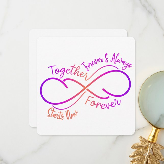 Agradecimiento Siempre y siempre - Tarjeta El día de San Valentín (Anverso/Reverso In Situ)