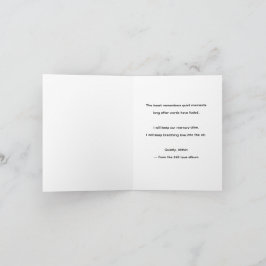 Agradecimiento Silenciosamente, dentro de ti – Tarjeta de letra d