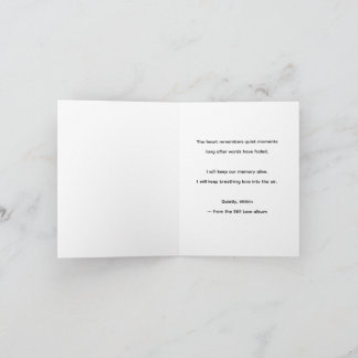 Agradecimiento Silenciosamente, dentro de ti – Tarjeta de letra d