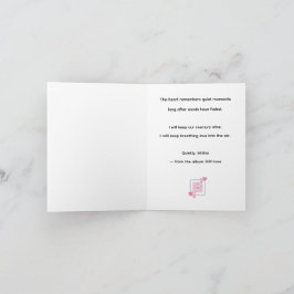 Agradecimiento Silenciosamente, dentro – Tarjeta de letra de Memo