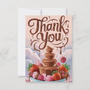 Agradecimiento Simple Charming Chocolate tarjeta de agradecimient