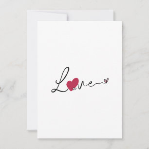 Agradecimiento Simple Love El día de San Valentín Gracias Tarjeta