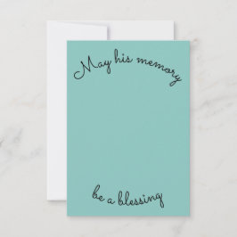 Agradecimiento Simple Que Su Memoria Sea Una Bendita Tarjeta De S