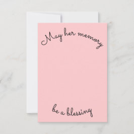 Agradecimiento Simple Que Su Memoria Sea Una Bendita Tarjeta De S