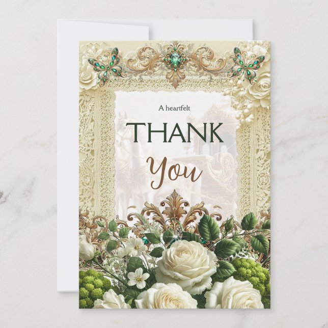 Agradecimiento Sincero – Enchanted Lace & Carriage (Anverso)