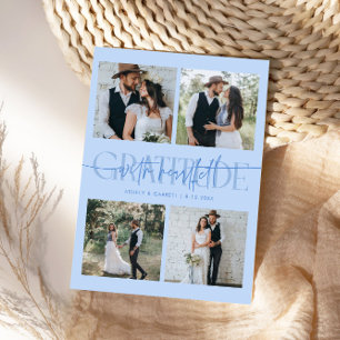 Agradecimiento Sincero Tarjeta de Boda Multi Foto