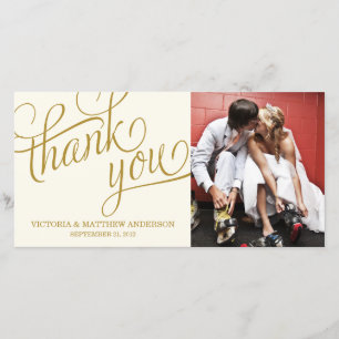 AGRADECIMIENTO SLANDO BODA GRACIAS TARJETA DE FOTO