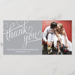 AGRADECIMIENTO SLANDO BODA GRACIAS TARJETA DE FOTO