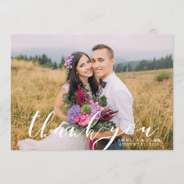 Agradecimiento Sobreposición del guión de caligrafía | Tarjeta de