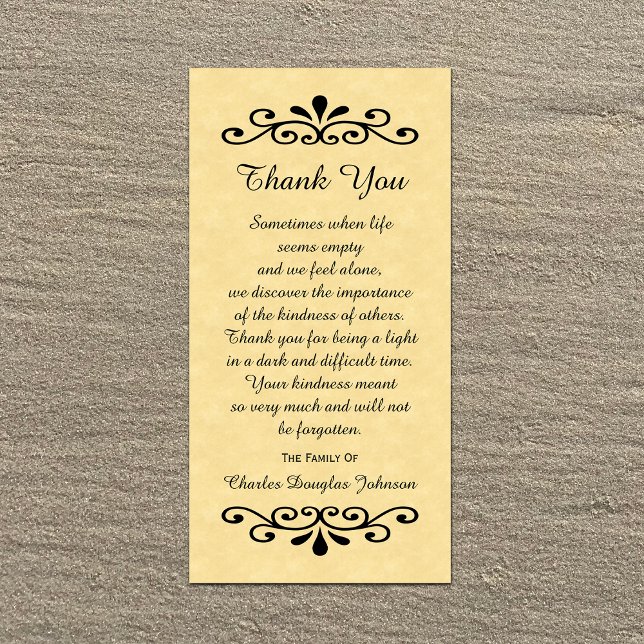 Agradecimiento Solidaridad Gracias A La Tarjeta De Foto Pergamino (Subido por el creador)