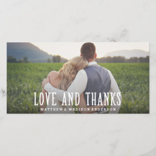 Agradecimiento Solo casada Tarjeta fotográfica de agradecimient
