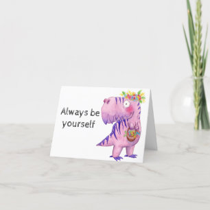 Agradecimiento Solo sé tu tarjeta de cumpleaños T-Rex