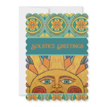 Solsticio saludo tarjeta de saludo Sun Mandala