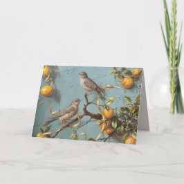 Agradecimiento Sparrows - Tarjeta de felicitación doblada