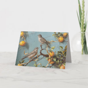 Agradecimiento Sparrows - Tarjeta de felicitación doblada