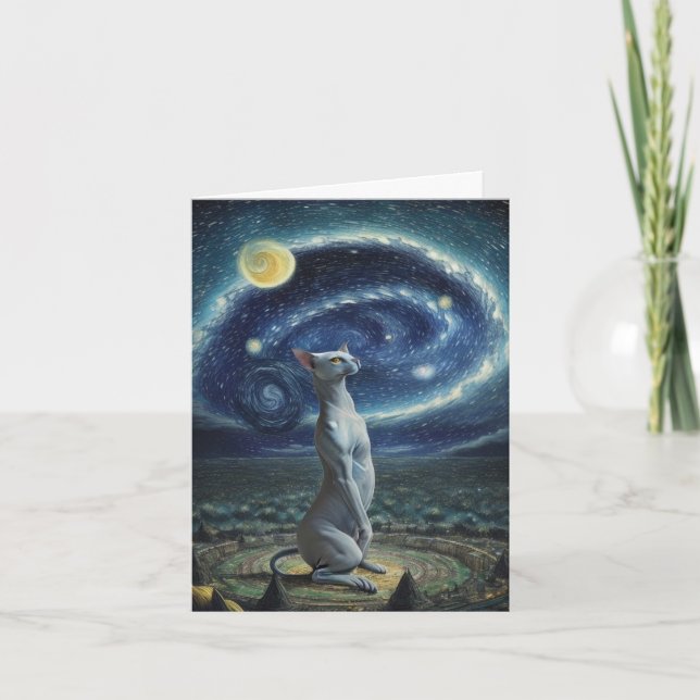 Agradecimiento Sphynx cualquier tarjeta de saludo de ocasión (Anverso)