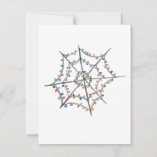 Agradecimiento Spider Web con luces de Navidad, tarjeta de saludo