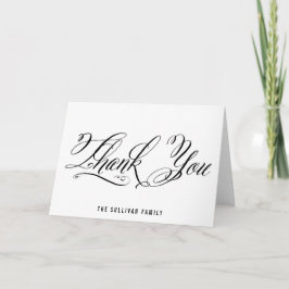 Agradecimiento Sr. & Sra. Elegante Script | Tarjeta de agradecimi