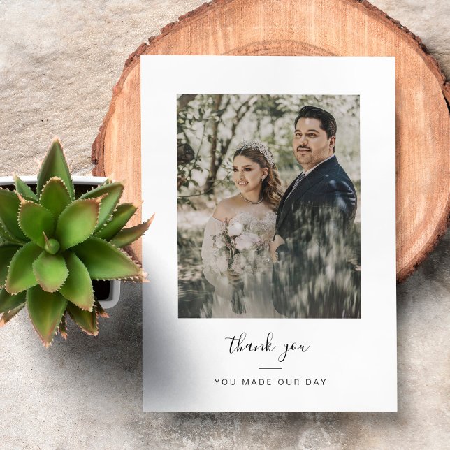 Agradecimiento Sr. y Sra. Boda de fotos Gracias Tarjeta de Reliev (thank you invitation, wedding card photo, wedding photo, photo collage, personalized photo)