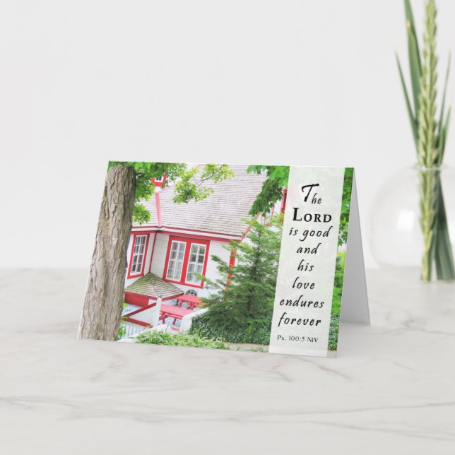 Agradecimiento Su amor perdura para siempre - Tarjeta de escritur (Anverso)