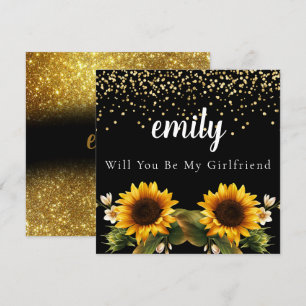 Agradecimiento Sunflower Elegant Serás Mi Tarjeta De Novia