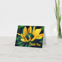 Susan Flower Black Eyed Resumen de Gracias Tarjeta