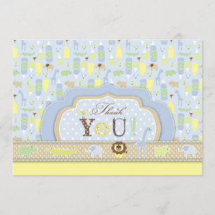 Agradecimiento Tarjeta 2 del bebé TY de Serengeti