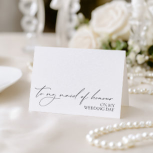 Agradecimiento Tarjeta "A mi empleada de honor en el día de mi bo