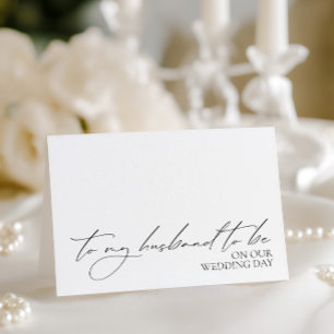 Agradecimiento Tarjeta "A mi marido para estar en mi día de bodas