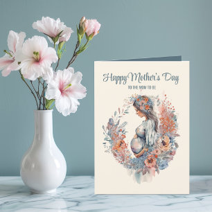 Agradecimiento Tarjeta acuarela floral para el día de la madre