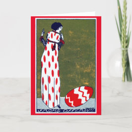 Agradecimiento Tarjeta Art Nouveau de Pascua